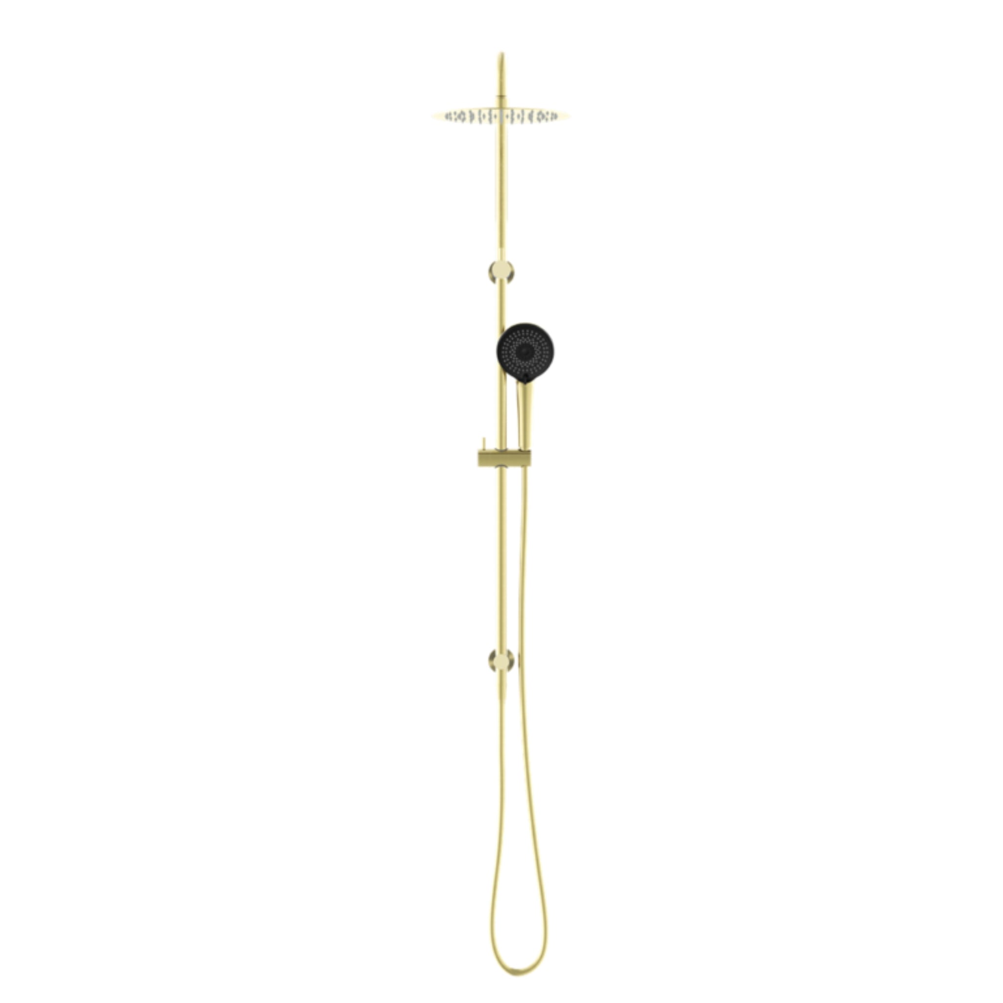 NERO ROUND PROJECT TWIN SHOWER 1116MM BRUSHED GOLD