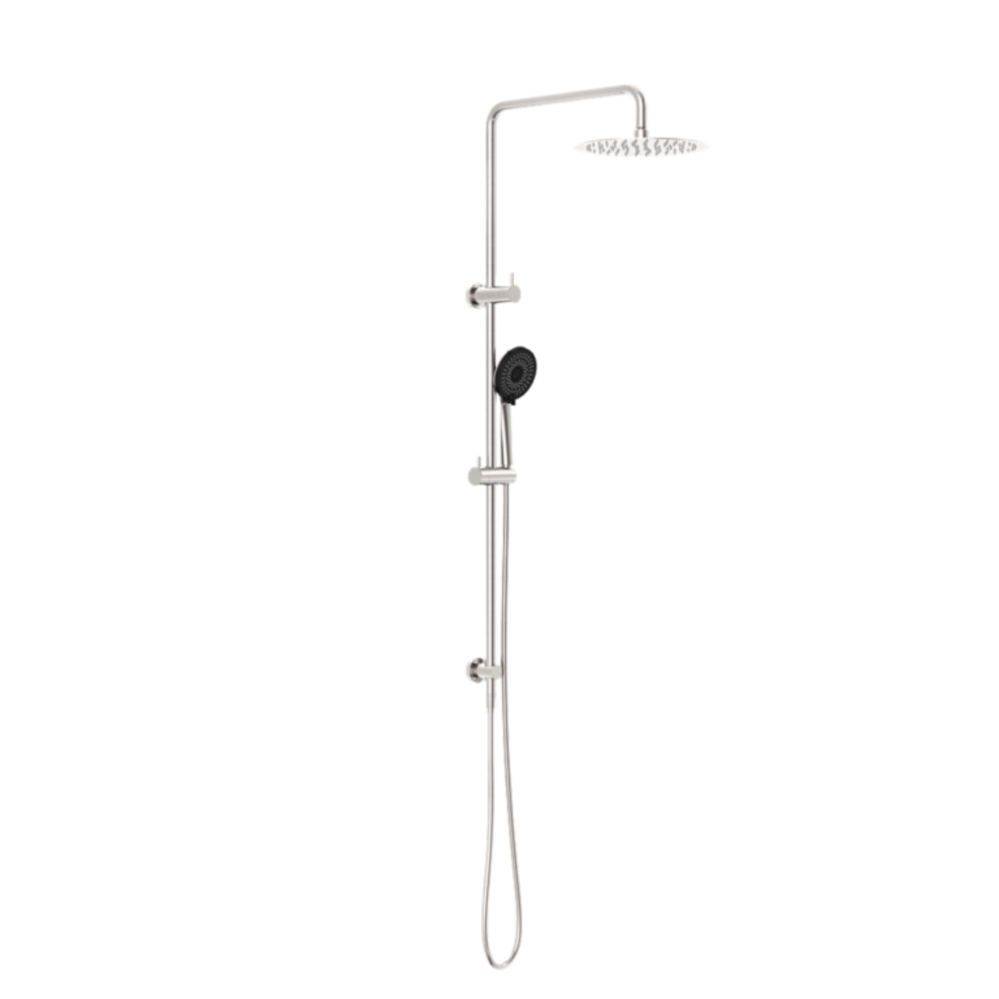 NERO ROUND PROJECT TWIN SHOWER 1116MM BRUSHED NICKEL