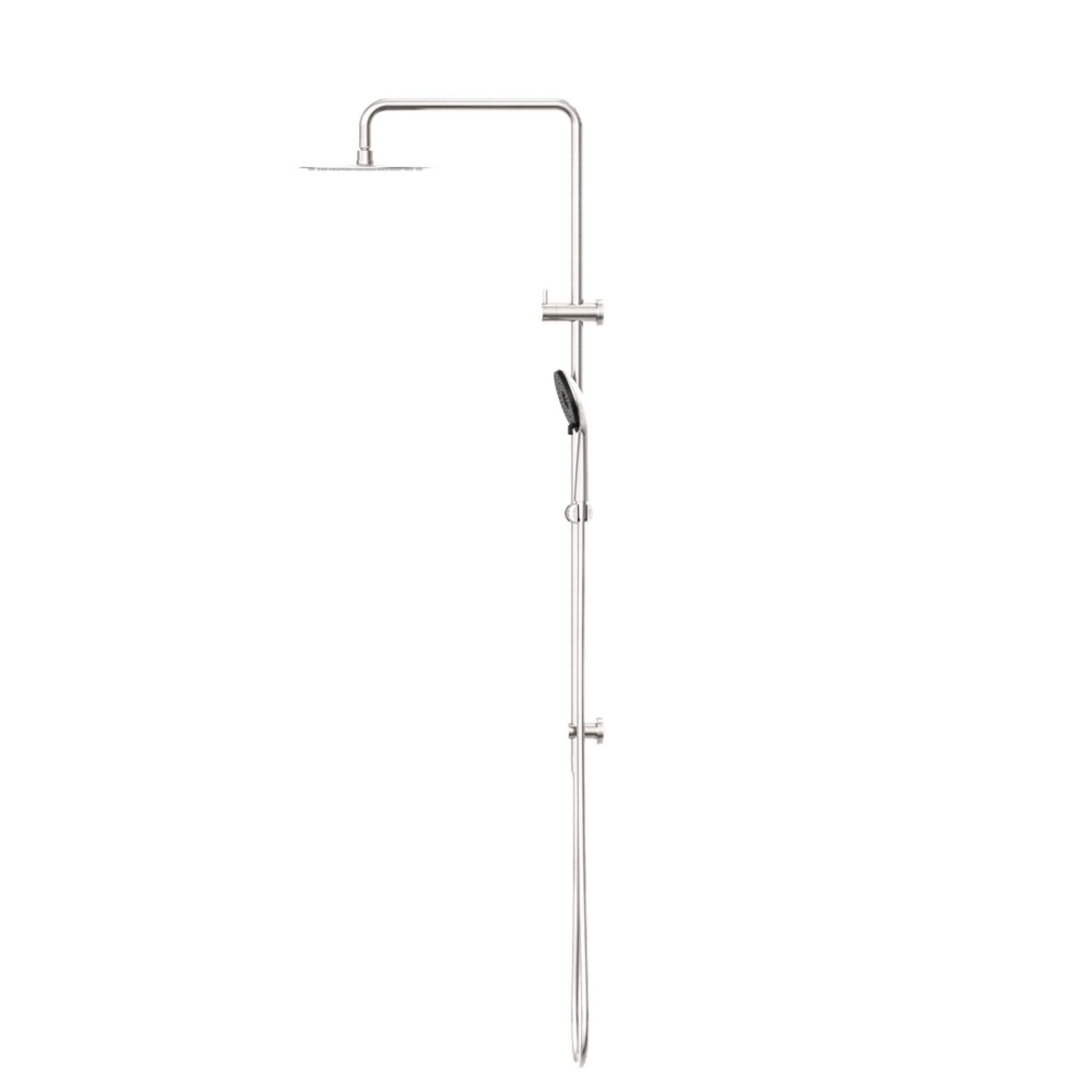 NERO ROUND PROJECT TWIN SHOWER 1116MM BRUSHED NICKEL