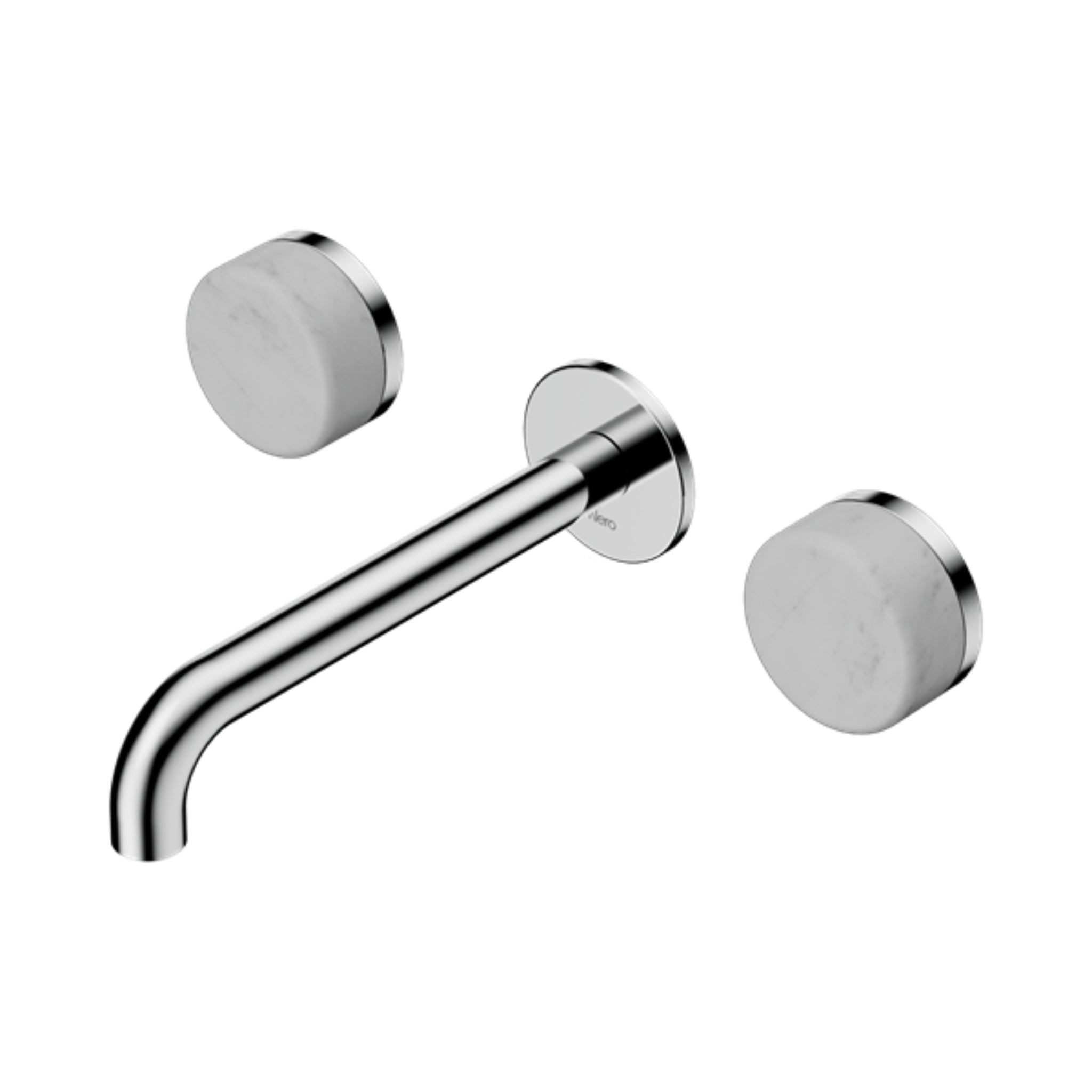 NERO SERENITY WALL BASIN SET SPOUT WITH CARRARA HANDLE CHROME (AVAILABLE IN 160MM, 185MM AND 220MM)