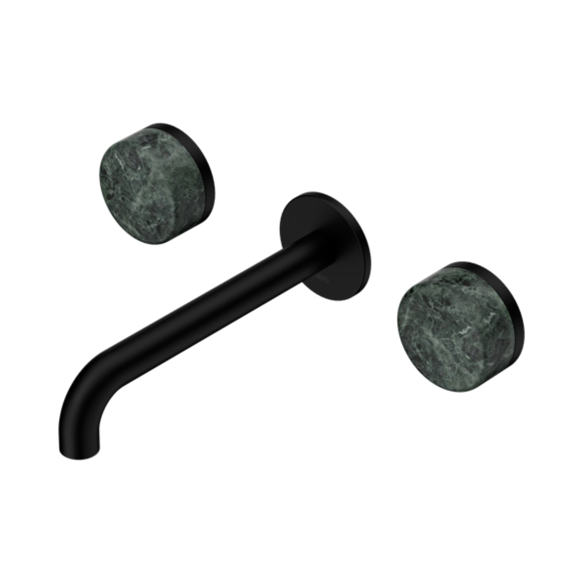 NERO SERENITY WALL BASIN SET SPOUT WITH VERDE ALPI HANDLE MATTE BLACK (AVAILABLE IN 160MM, 185MM AND 220MM)