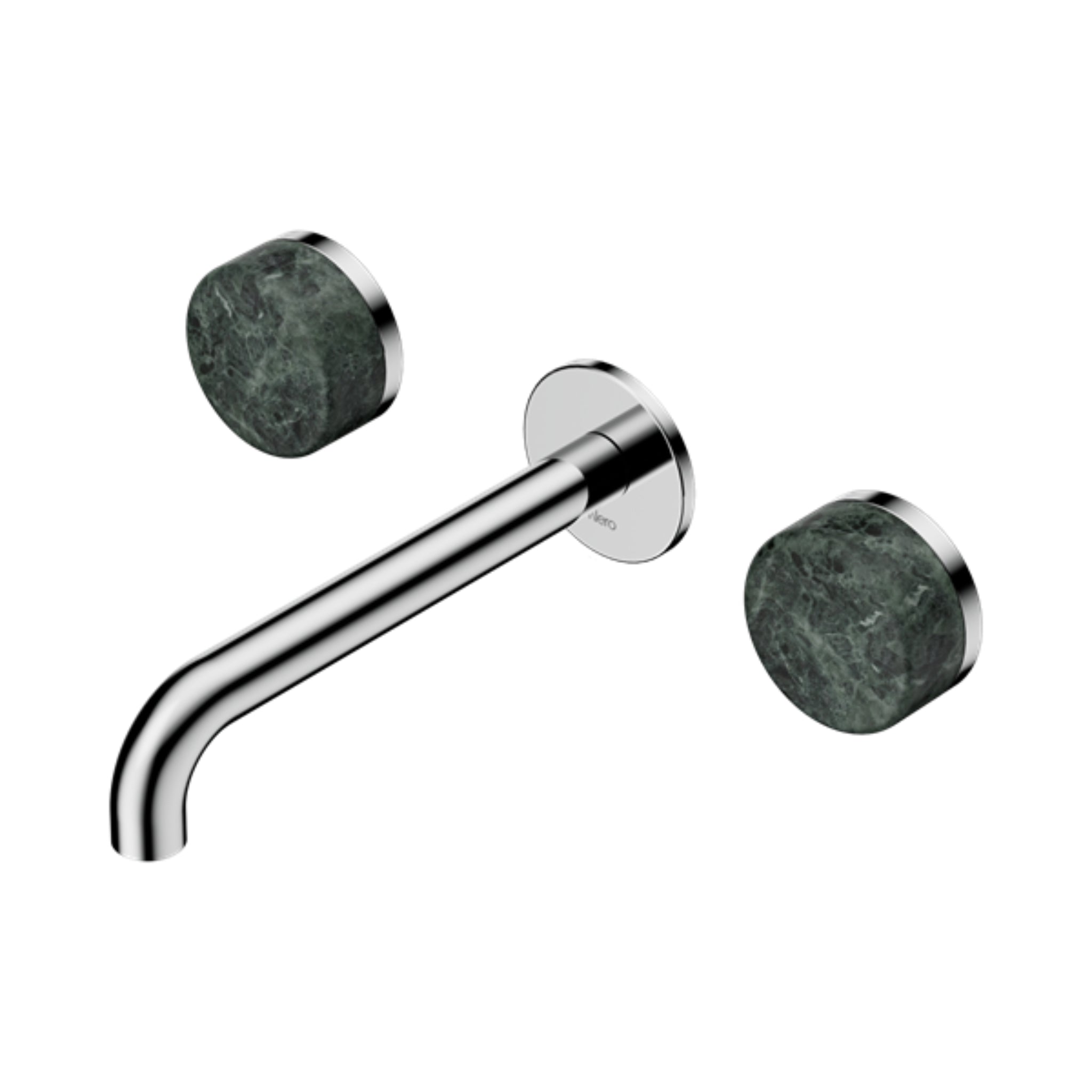 NERO SERENITY WALL BASIN SET SPOUT WITH VERDE ALPI HANDLE CHROME (AVAILABLE IN 160MM, 185MM AND 220MM)