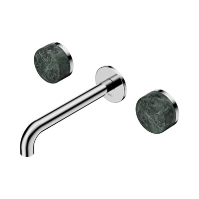NERO SERENITY WALL BASIN SET SPOUT WITH VERDE ALPI HANDLE CHROME (AVAILABLE IN 160MM, 185MM AND 220MM)