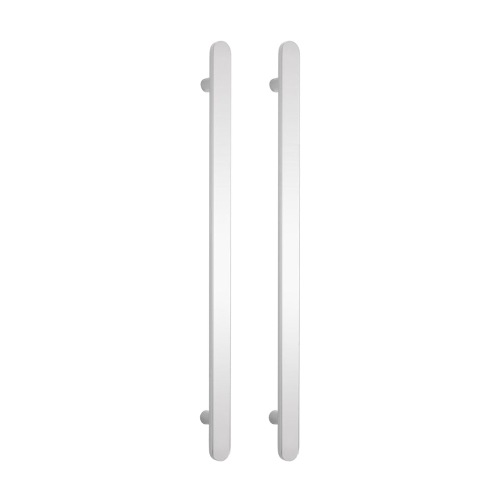 RADIANT HEATING NON-HEATED VERTICAL SINGLE TOWEL RAIL MIRROR POLISHED 930MM