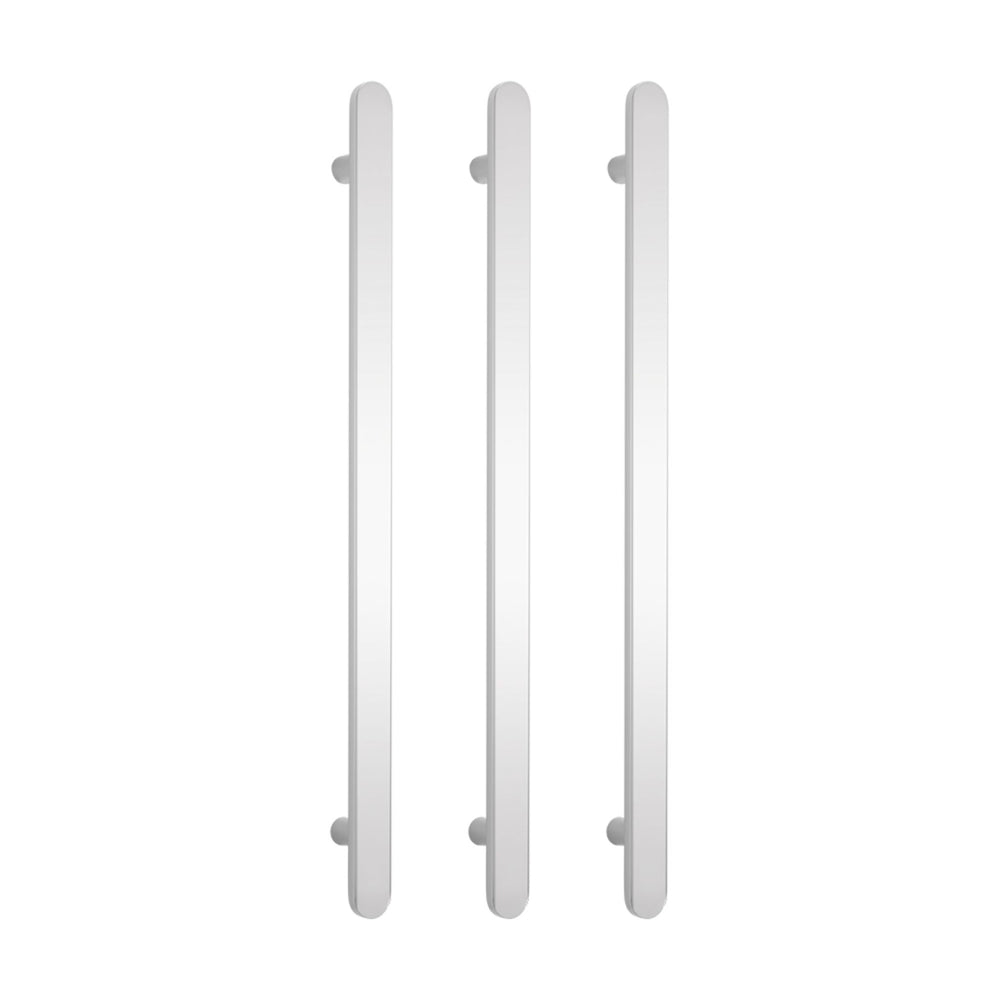 RADIANT HEATING NON-HEATED VERTICAL SINGLE TOWEL RAIL MIRROR POLISHED 930MM