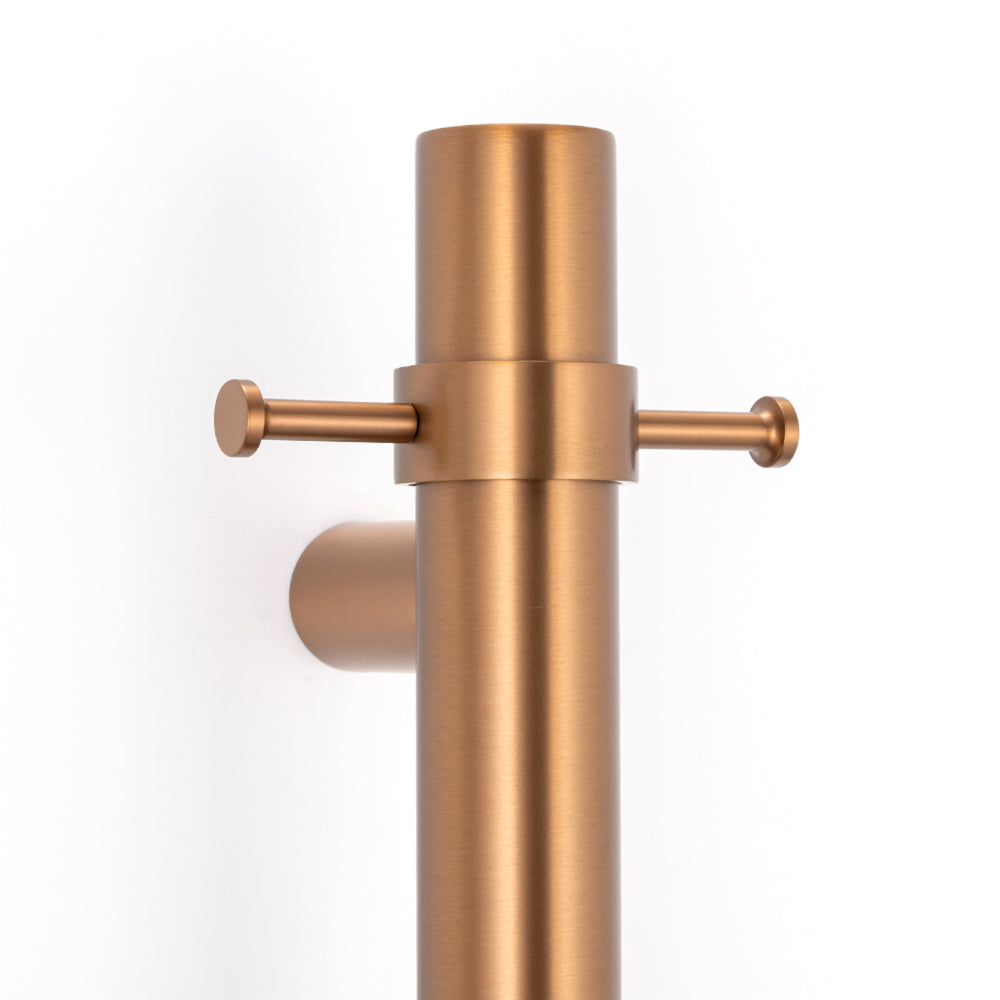 RADIANT HEATING RING HOOK FOR VERTICAL RAILS 110MM BRUSHED BRONZE