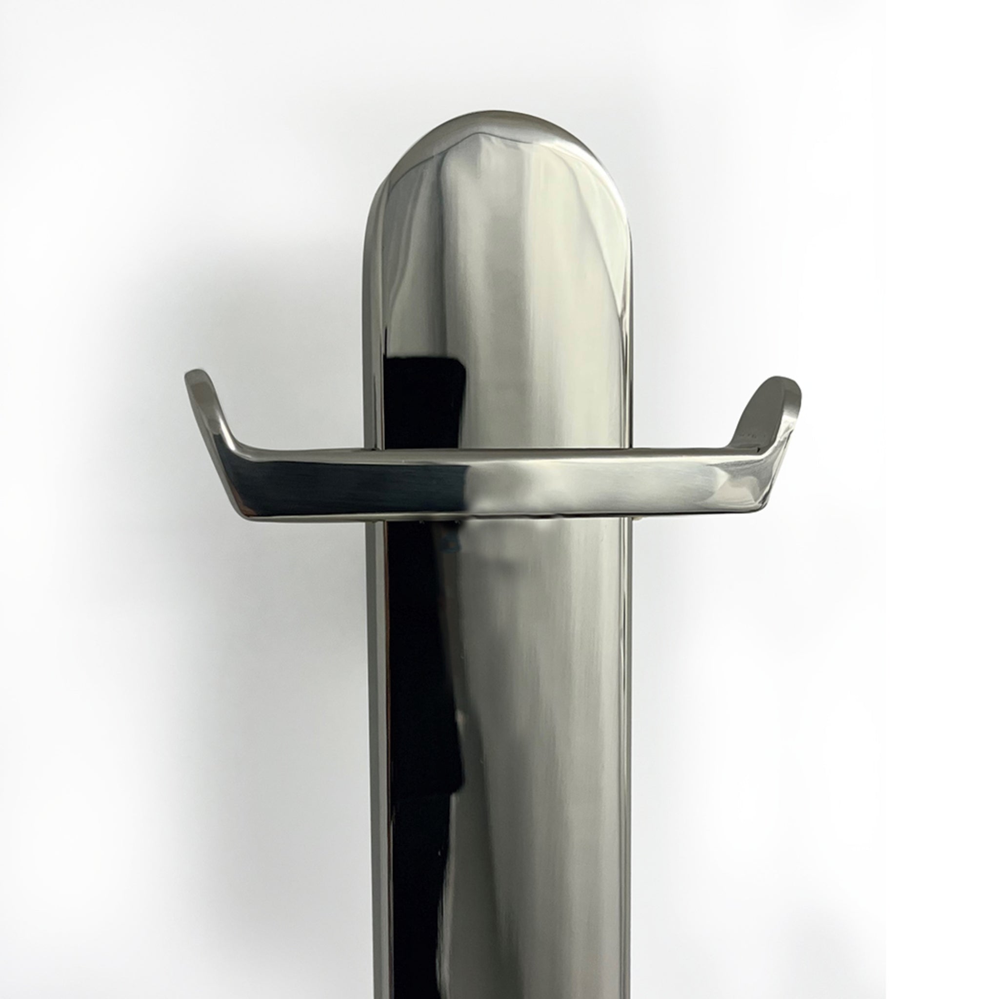 RADIANT HEATING RING HOOK FOR FLAT VERTICAL RAILS  100MM MIRROR POLISHED