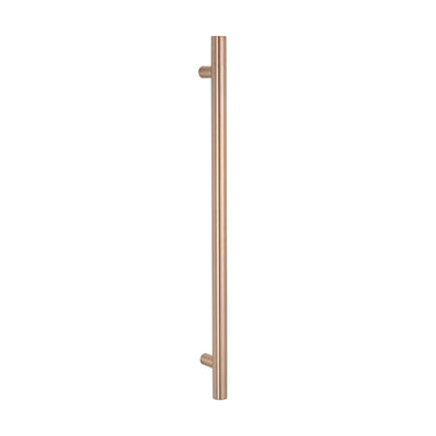 RADIANT HEATING  NON-HEATED VERTICAL SINGLE TOWEL RAIL CHAMPAGNE 950MM