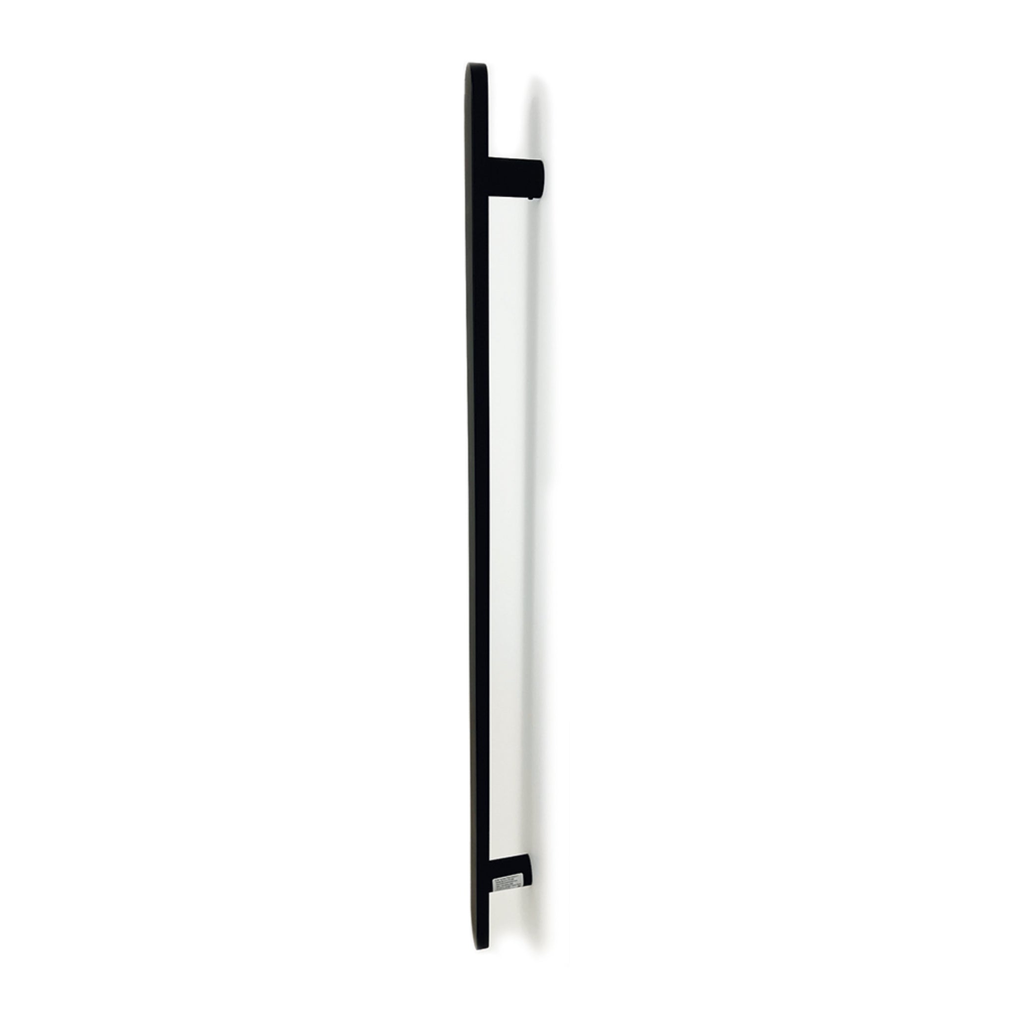 RADIANT HEATING NON-HEATED VERTICAL SINGLE TOWEL RAIL MATTE BLACK 930MM