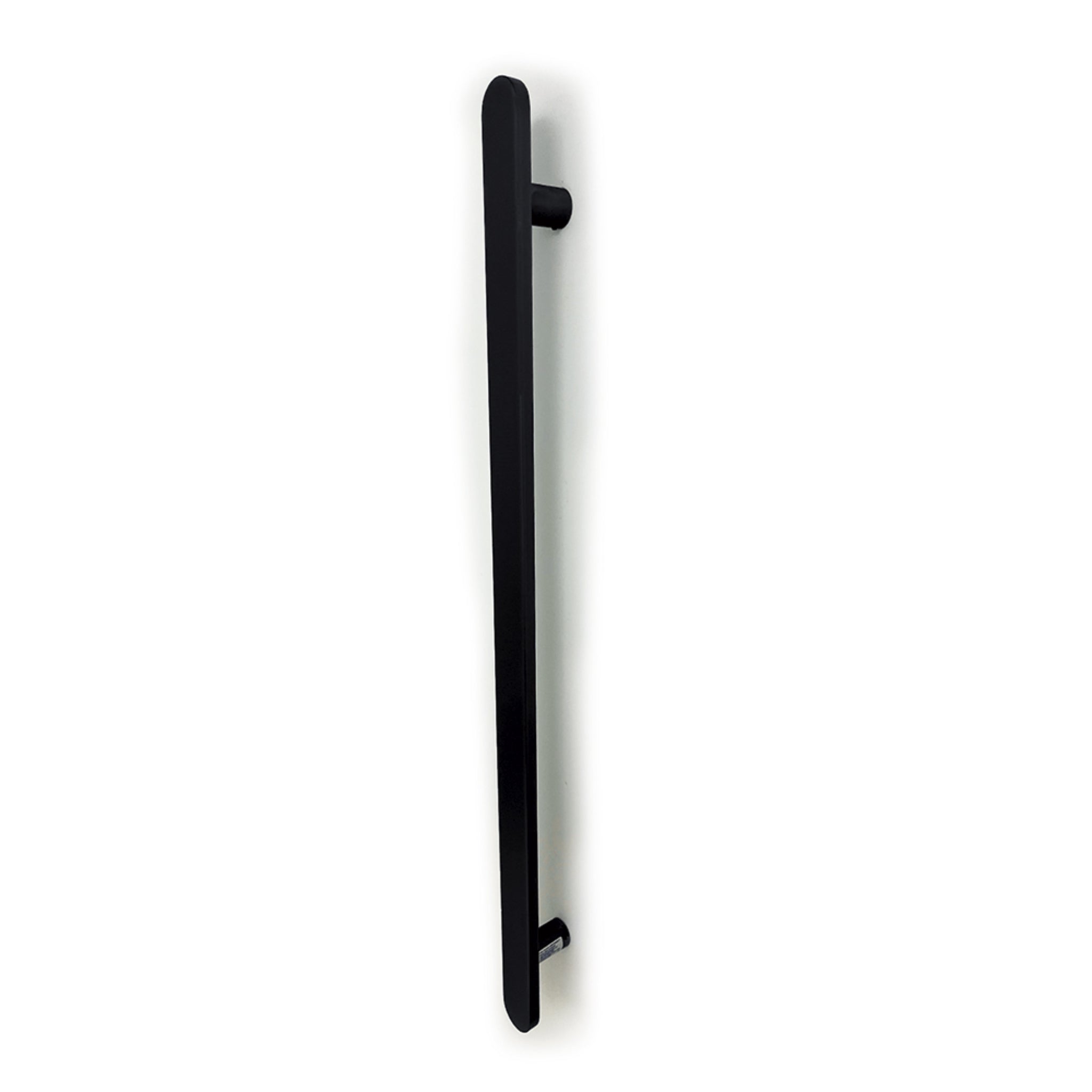 RADIANT HEATING NON-HEATED VERTICAL SINGLE TOWEL RAIL MATTE BLACK 930MM