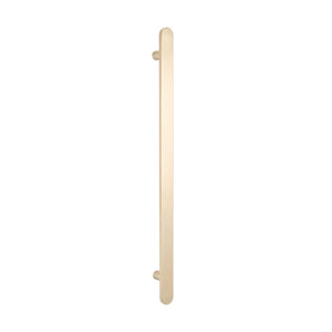 RADIANT HEATING NON-HEATED VERTICAL SINGLE TOWEL RAIL WARM BRUSHED NICKEL 930MM