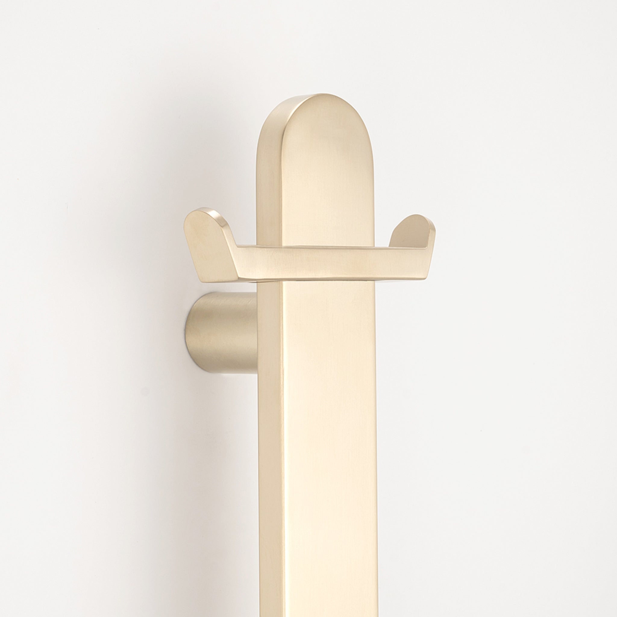 RADIANT HEATING NON-HEATED VERTICAL SINGLE TOWEL RAIL WARM BRUSHED NICKEL 930MM