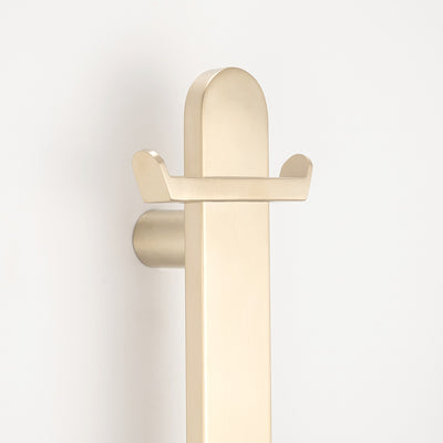 RADIANT HEATING NON-HEATED VERTICAL SINGLE TOWEL RAIL WARM BRUSHED NICKEL 930MM