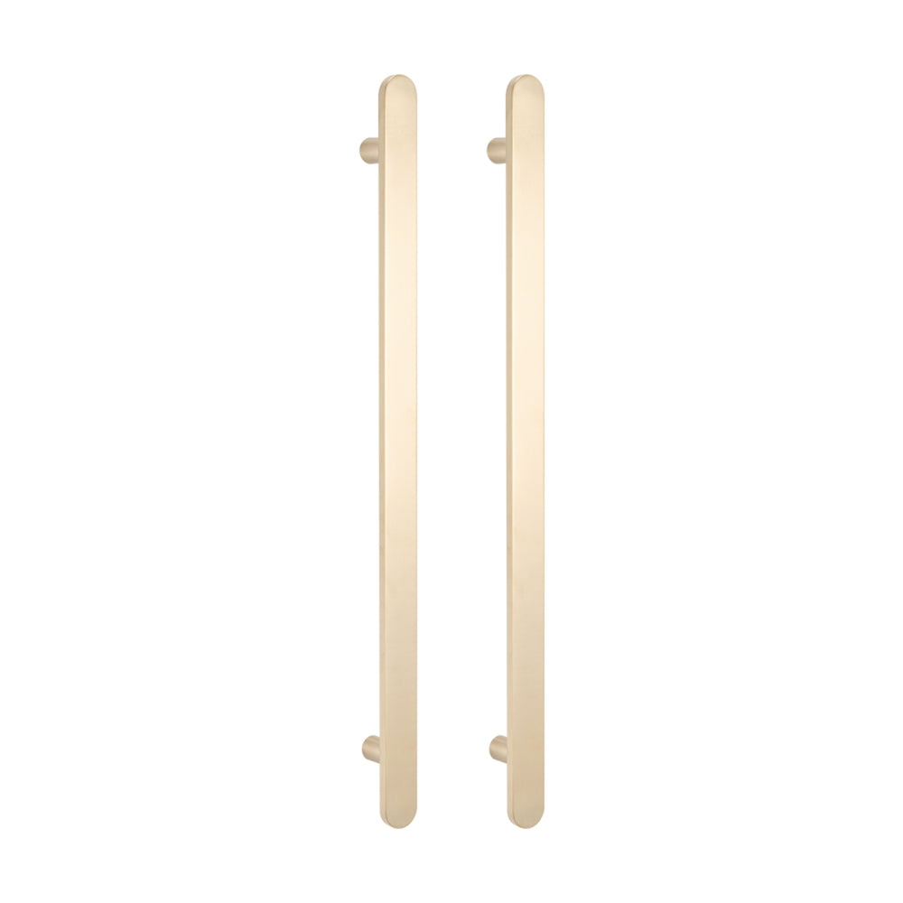 RADIANT HEATING NON-HEATED VERTICAL SINGLE TOWEL RAIL WARM BRUSHED NICKEL 930MM