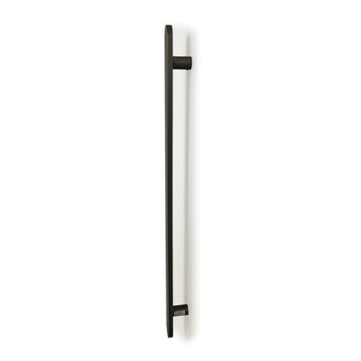 RADIANT HEATING NON-HEATED VERTICAL SINGLE TOWEL RAIL GUN METAL GREY 930MM