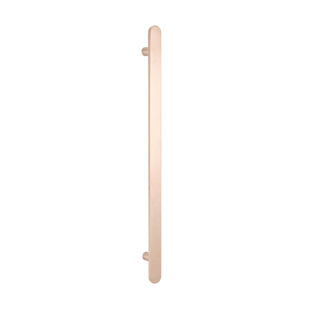 RADIANT HEATING NON-HEATED VERTICAL SINGLE TOWEL RAIL CHAMPAGNE 930MM