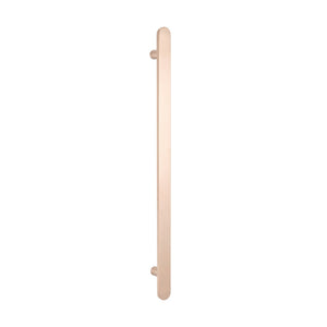 RADIANT HEATING NON-HEATED VERTICAL SINGLE TOWEL RAIL CHAMPAGNE 930MM