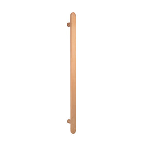 RADIANT HEATING VERTICAL FLAT BAR HEATED SINGLE TOWEL RAIL BRUSHED COPPER 930MM