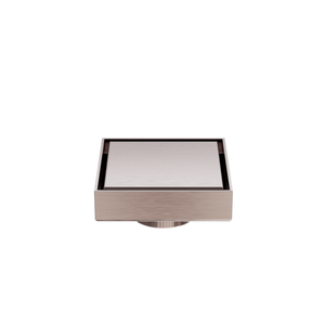 NERO SQUARE TILE INSERT FLOOR WASTE 100MM BRUSHED BRONZE