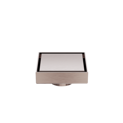NERO SQUARE TILE INSERT FLOOR WASTE 100MM BRUSHED BRONZE