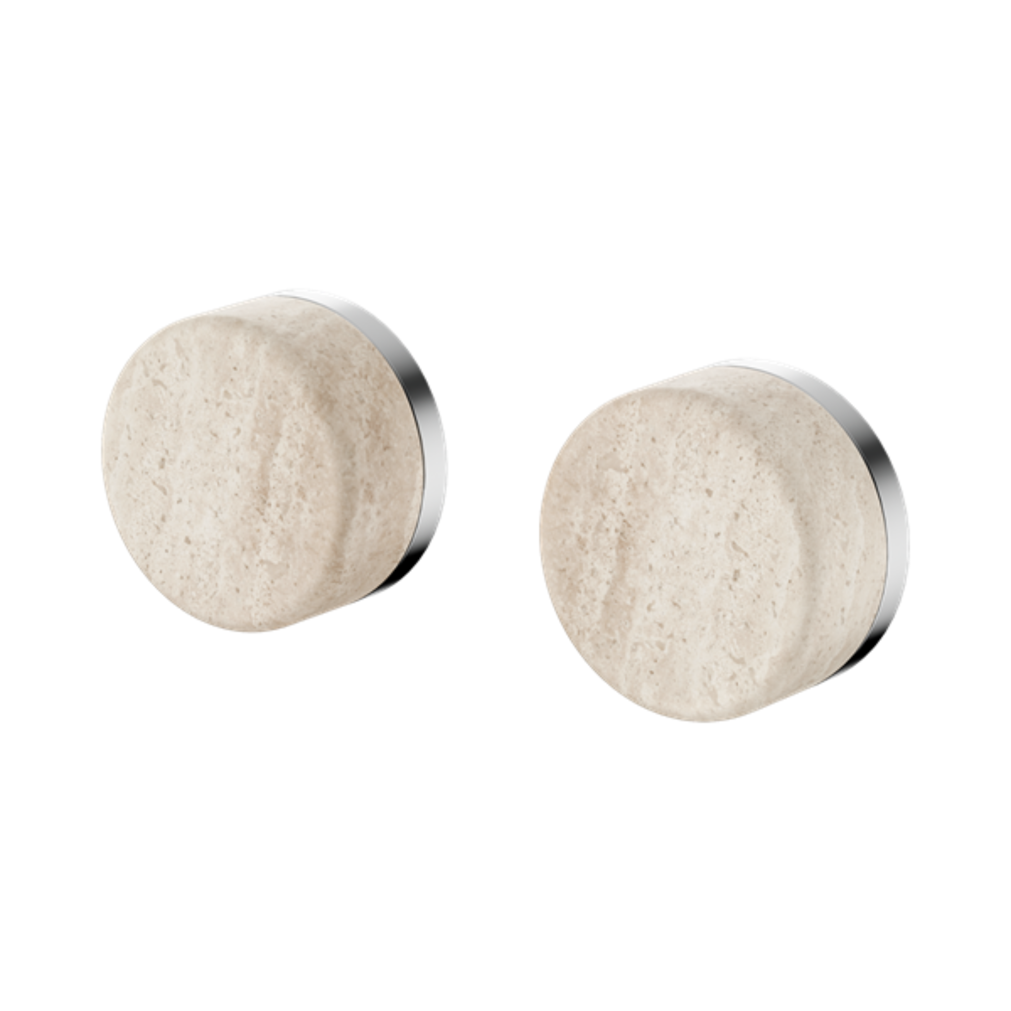 NERO SERENITY WALL TOP ASSEMBLY WITH ROME TRAVERTINE HANDLE CHROME