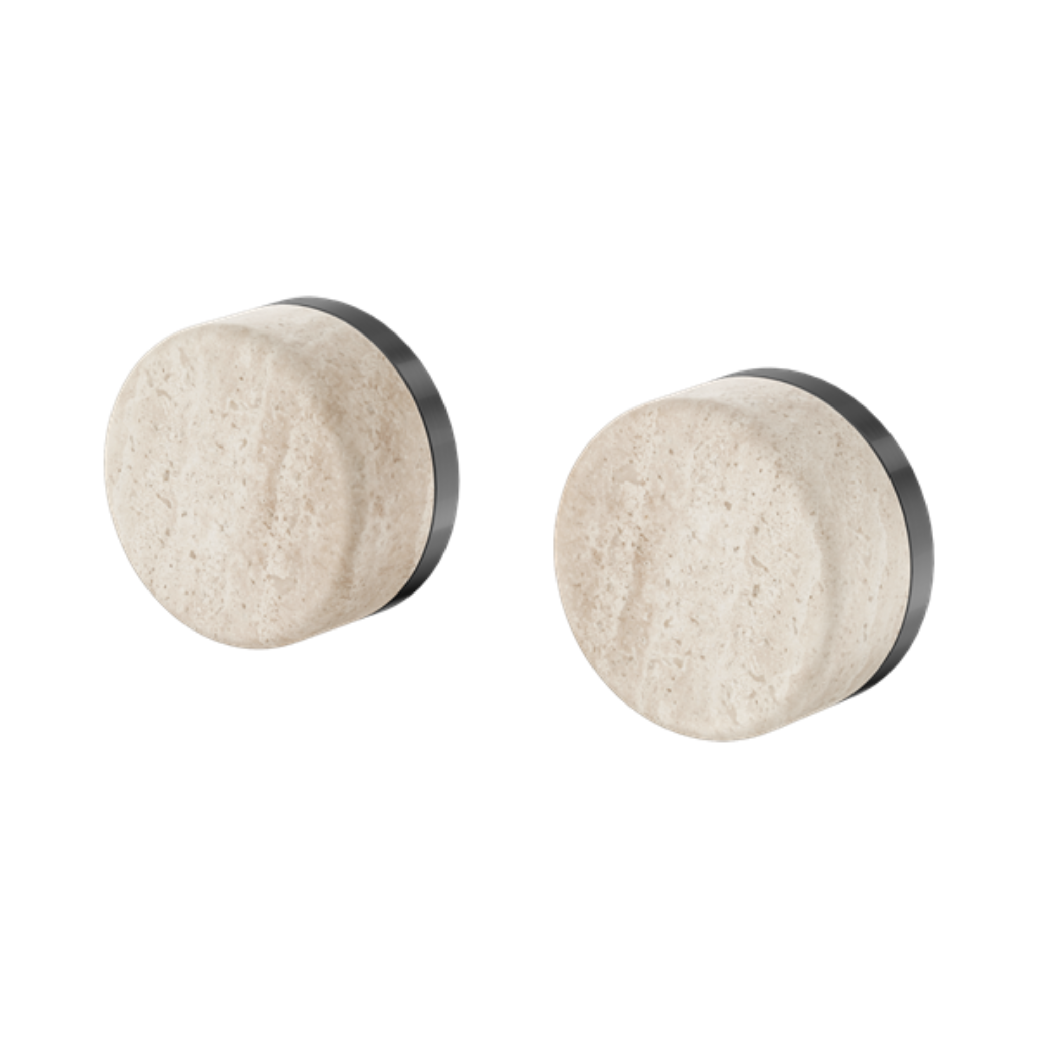 NERO SERENITY WALL TOP ASSEMBLY WITH ROME TRAVERTINE HANDLE GUN METAL