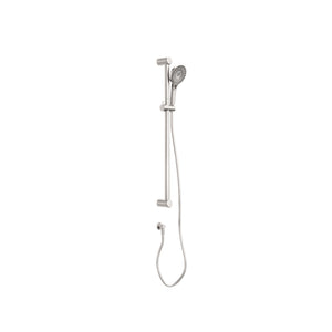 NERO MECCA CARE 32MM GRAB RAIL AND ADJUSTABLE SHOWER RAIL SET 900MM BRUSHED NICKEL