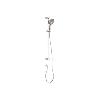 NERO MECCA CARE 32MM GRAB RAIL AND ADJUSTABLE SHOWER RAIL SET 900MM BRUSHED NICKEL