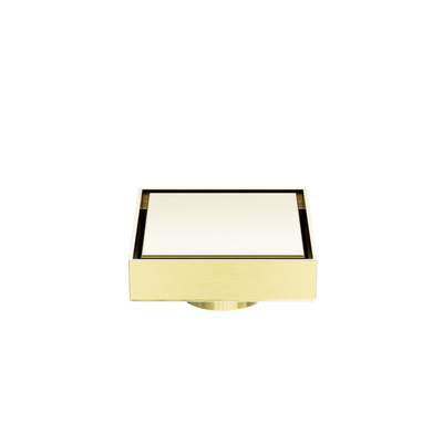 NERO SQUARE TILE INSERT FLOOR WASTE 100MM BRUSHED GOLD