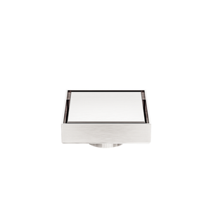 NERO SQUARE TILE INSERT FLOOR WASTE 100MM BRUSHED NICKEL