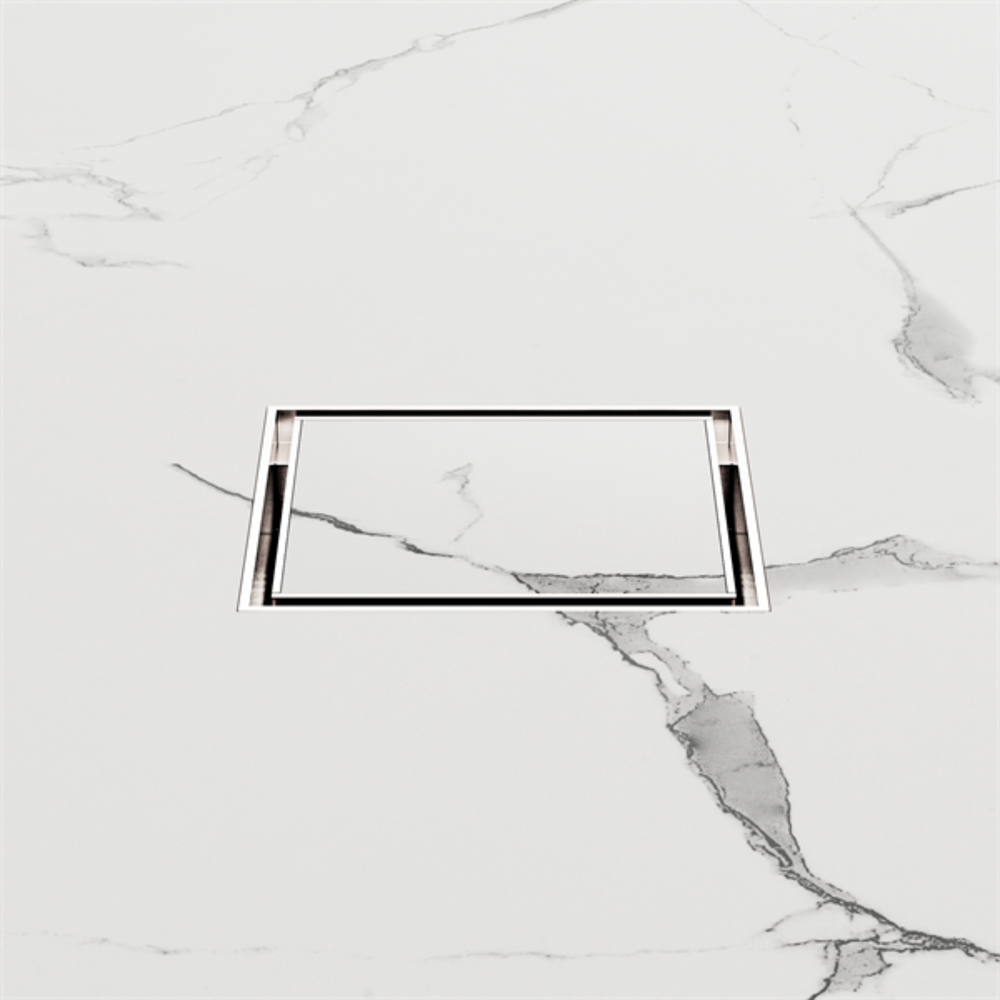 NERO SQUARE TILE INSERT FLOOR WASTE 100MM BRUSHED NICKEL