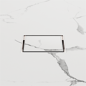 NERO SQUARE TILE INSERT FLOOR WASTE 100MM BRUSHED NICKEL
