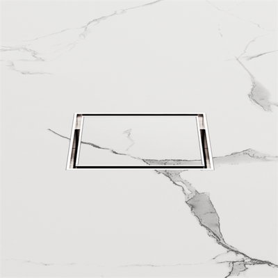 NERO SQUARE TILE INSERT FLOOR WASTE 100MM BRUSHED NICKEL