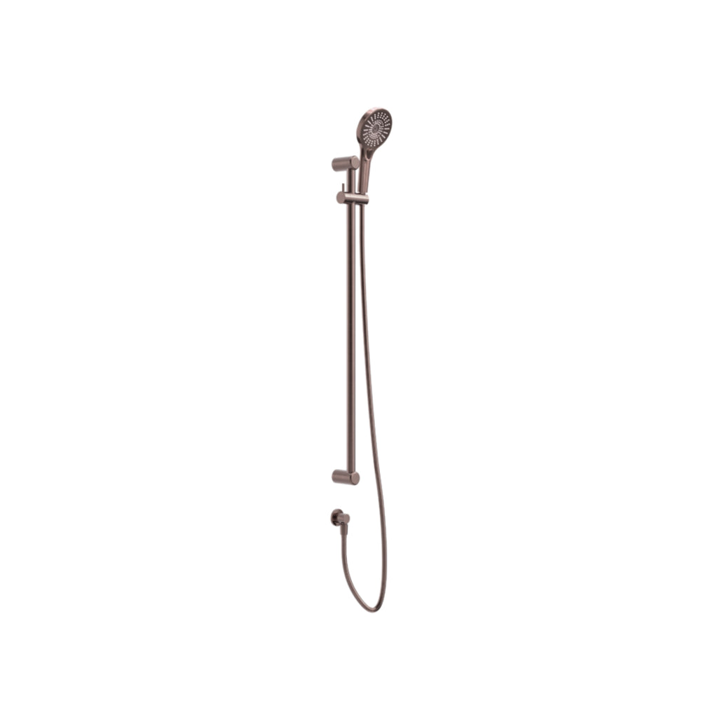 NERO MECCA CARE 25MM GRAB RAIL AND ADJUSTABLE SHOWER RAIL SET 900MM BRUSHED BRONZE