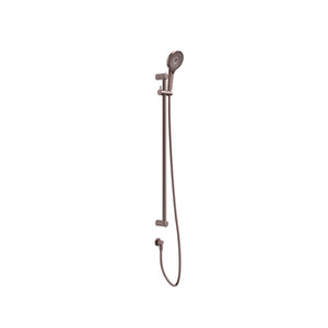 NERO MECCA CARE 25MM GRAB RAIL AND ADJUSTABLE SHOWER RAIL SET 900MM BRUSHED BRONZE