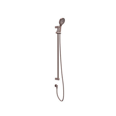 NERO MECCA CARE 25MM GRAB RAIL AND ADJUSTABLE SHOWER RAIL SET 900MM BRUSHED BRONZE