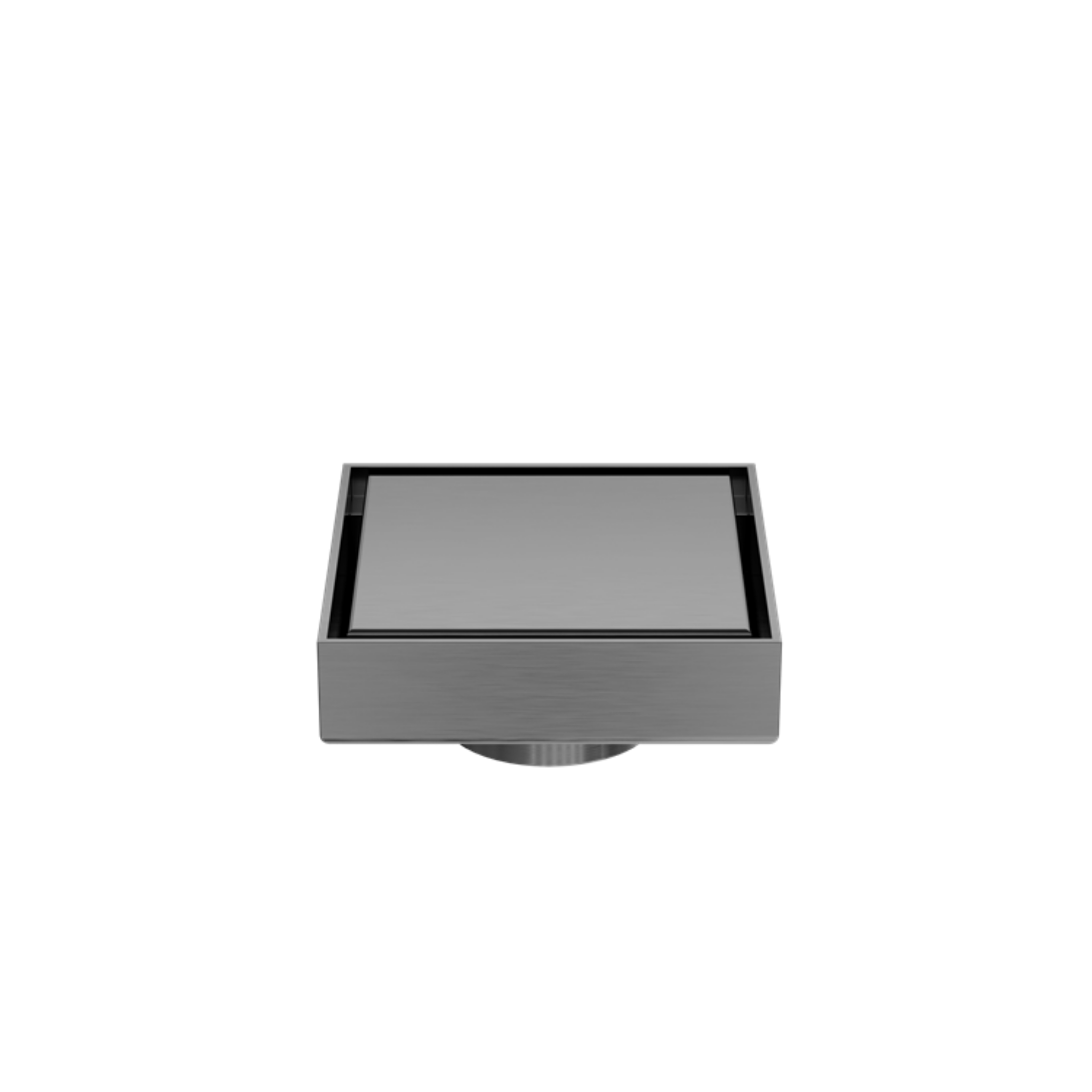 NERO SQUARE TILE INSERT FLOOR WASTE 100MM GUN METAL