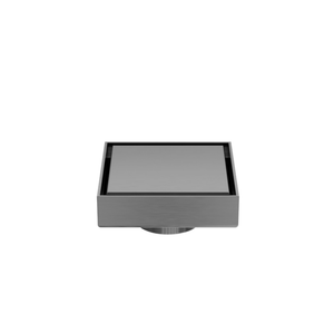 NERO SQUARE TILE INSERT FLOOR WASTE 100MM GUN METAL