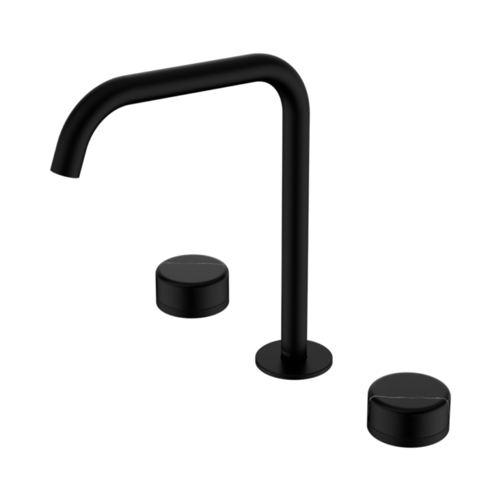 NERO SERENITY BATH/KITCHEN SET EDGE SPOUT WITH MARQUINA BLACK HANDLE 270MM MATTE BLACK