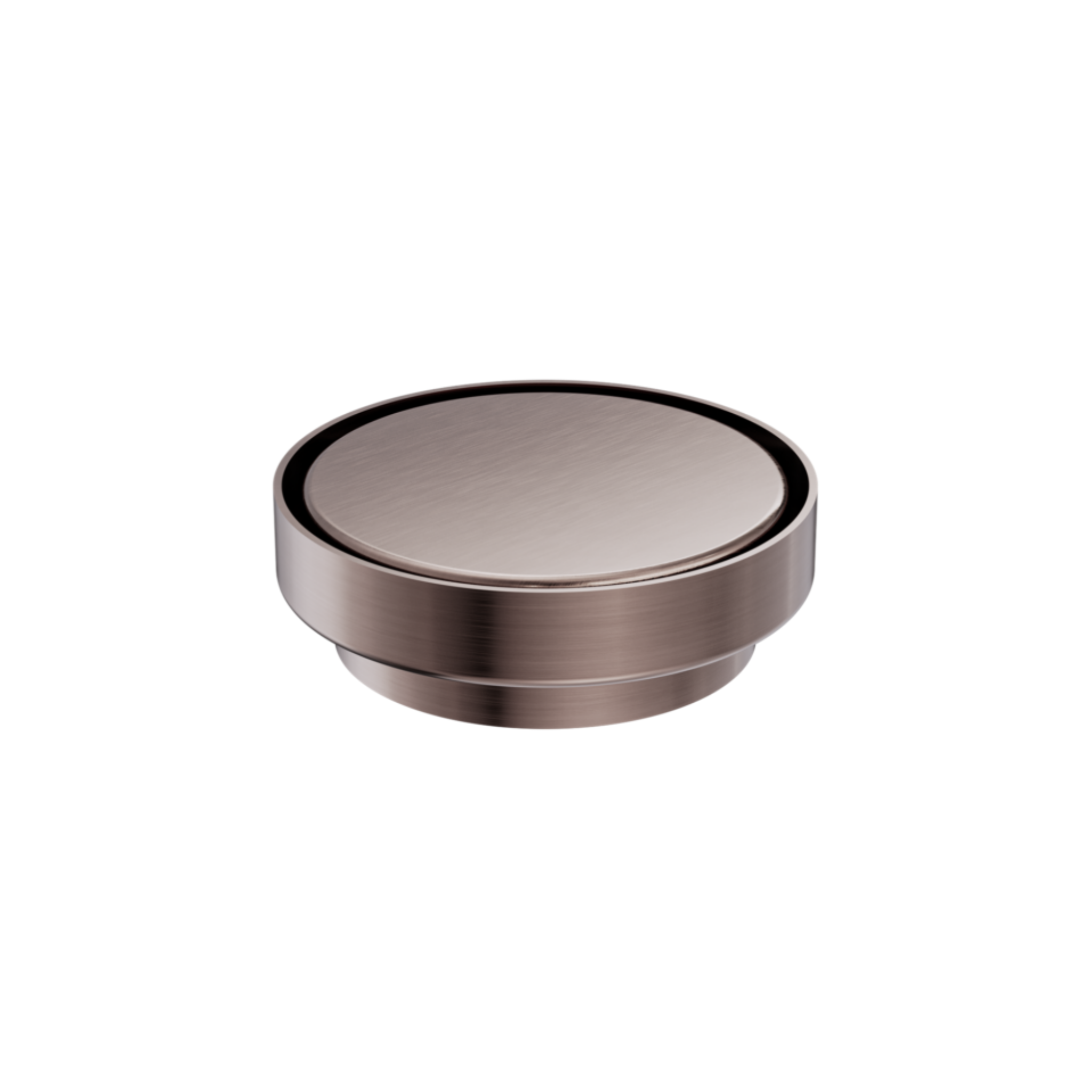 NERO TILE INSERT FLOOR WASTE ROUND BRUSHED BRONZE 130MM