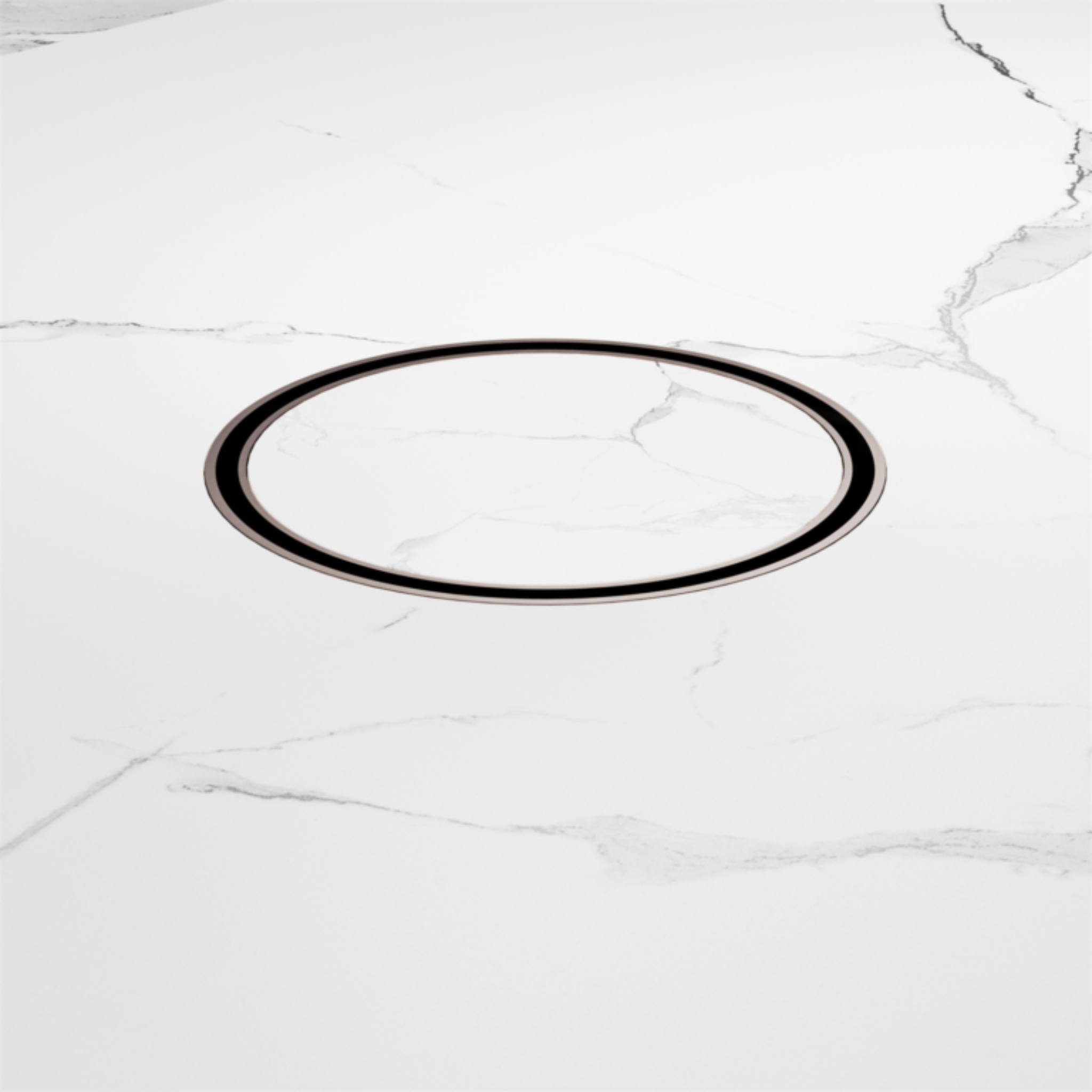 NERO TILE INSERT FLOOR WASTE ROUND BRUSHED BRONZE 130MM