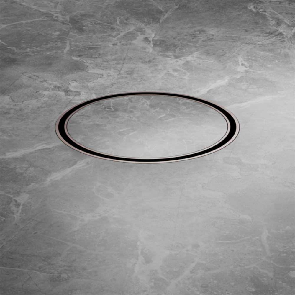 NERO TILE INSERT FLOOR WASTE ROUND BRUSHED BRONZE 130MM