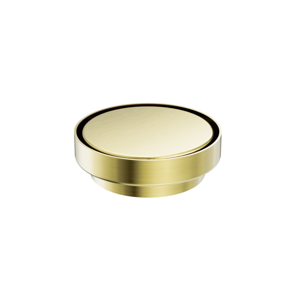 NERO TILE INSERT FLOOR WASTE ROUND BRUSHED GOLD 130MM