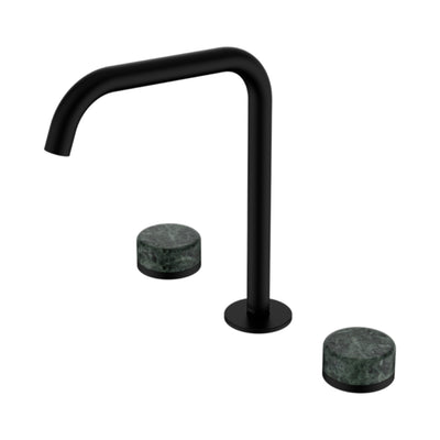 NERO SERENITY BATH/KITCHEN SET EDGE SPOUT WITH VERDE ALPI HANDLE  270MM MATTE BLACK