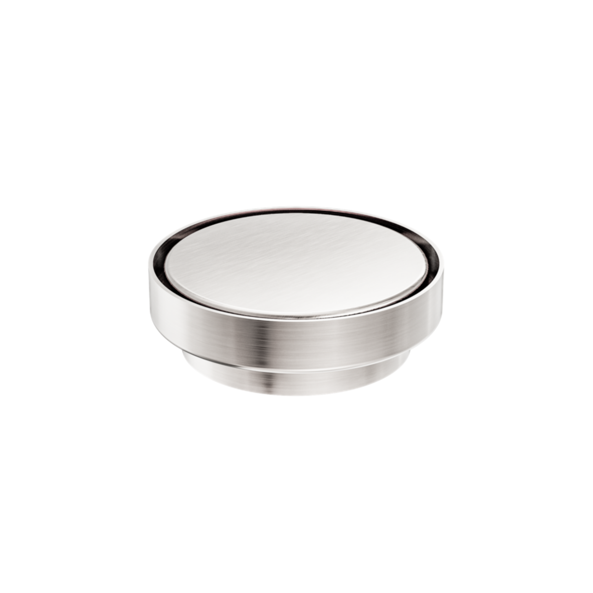NERO TILE INSERT FLOOR WASTE ROUND BRUSHED NICKEL 130MM