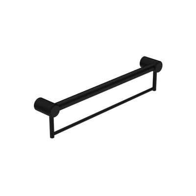 NERO MECCA CARE 32MM GRAB RAIL WITH TOWEL HOLDER  MATTE BLACK (AVAILABLE IN 300MM, 600MM AND 900MM)