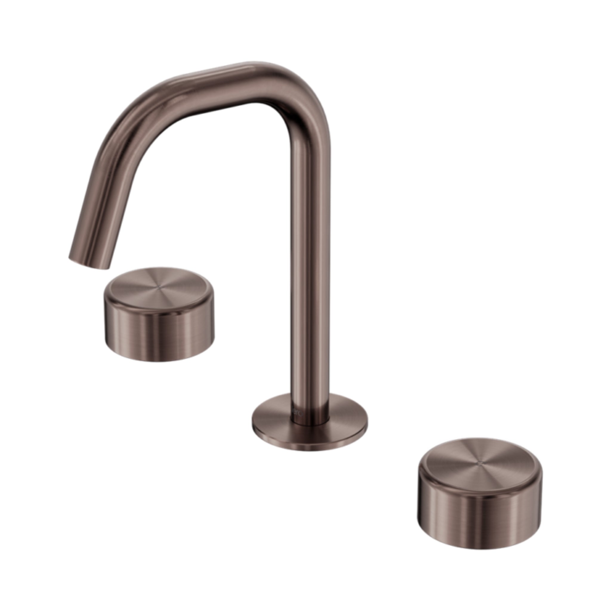 NERO SERENITY BASIN SET EDGE SPOUT WITH METAL HANDLE 210MM BRUSHED BRONZE