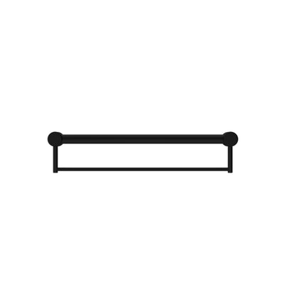NERO MECCA CARE 32MM GRAB RAIL WITH TOWEL HOLDER  MATTE BLACK (AVAILABLE IN 300MM, 600MM AND 900MM)