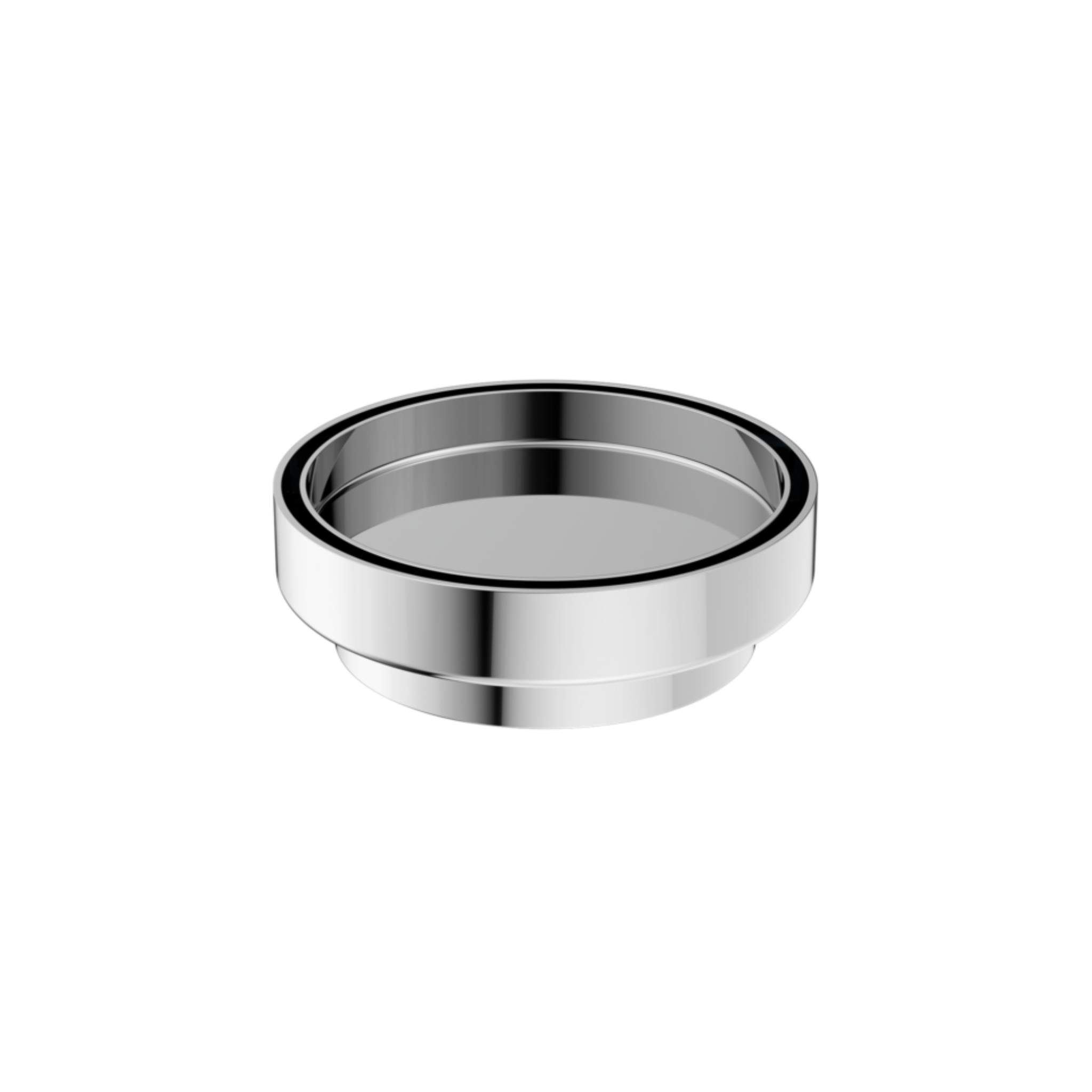 NERO TILE INSERT FLOOR WASTE ROUND CHROME 130MM
