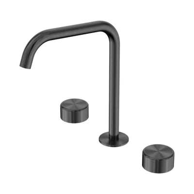 NERO SERENITY BATH/KITCHEN SET EDGE SPOUT WITH METAL HANDLE 270MM GUN METAL